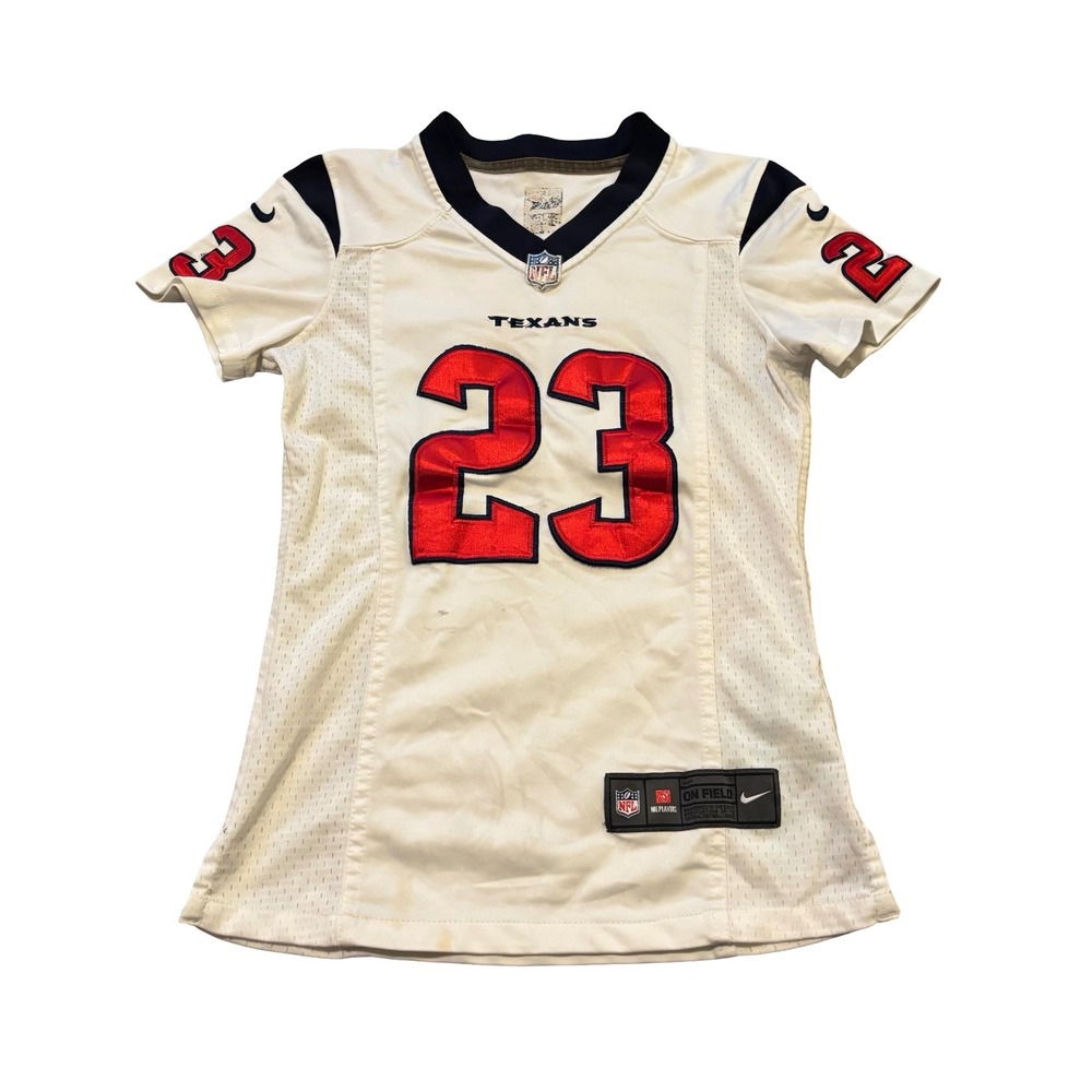Nike Houston Texans Arian‎ Foster 23 Women White Stitched Football Jersey Small